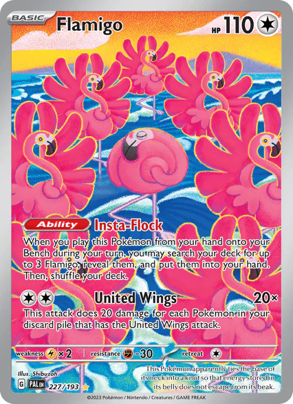 Carta Flamigo 227/193 de Paldea Evolved
