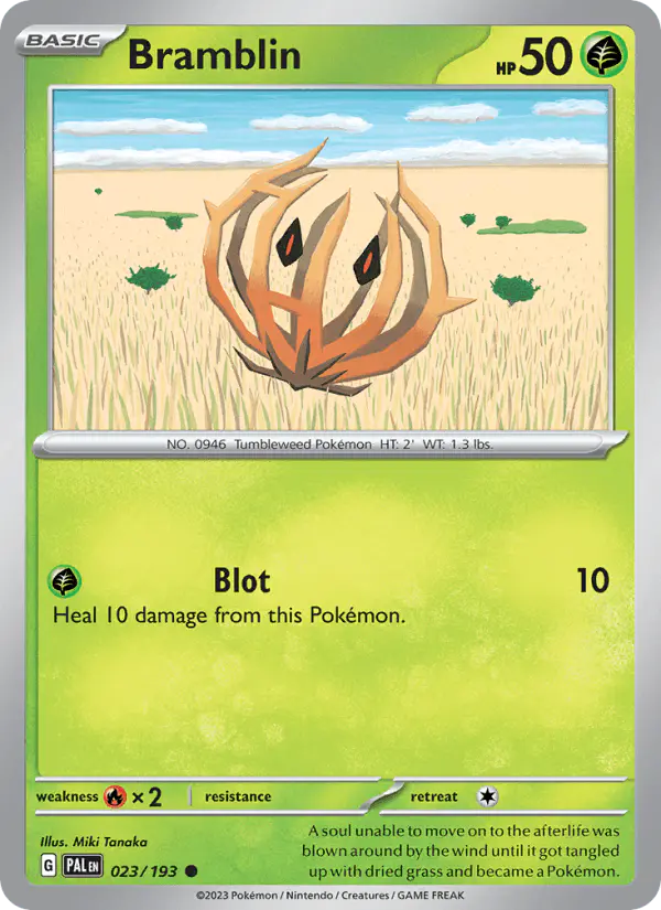 Carta Bramblin 023/193 de Paldea Evolved