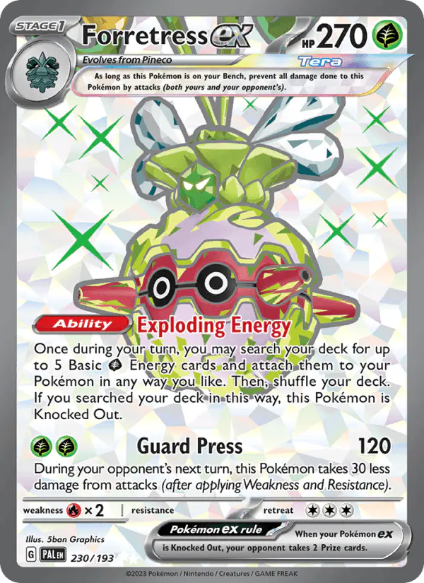 Carta Forretress ex 230/193 de Paldea Evolved