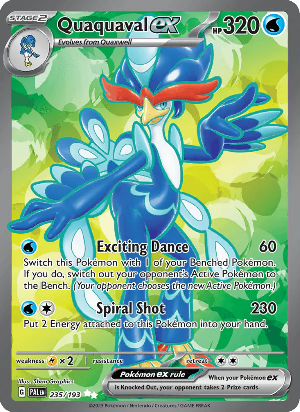 Carta Quaquaval ex 235/193 de Paldea Evolved