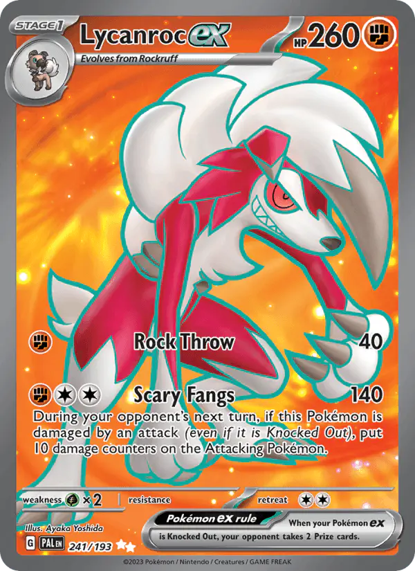 Carta Lycanroc ex 241/193 de Paldea Evolved