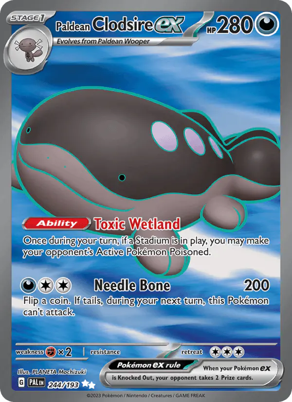 Carta Paldean Clodsire ex 244/193 de Paldea Evolved