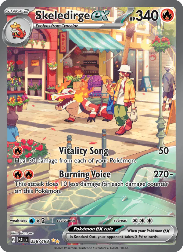 Carta Skeledirge ex 258/193 de Paldea Evolved