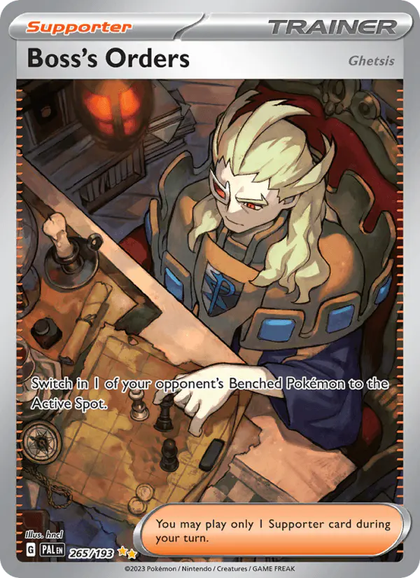 Carta Boss's Orders 265/193 de Paldea Evolved