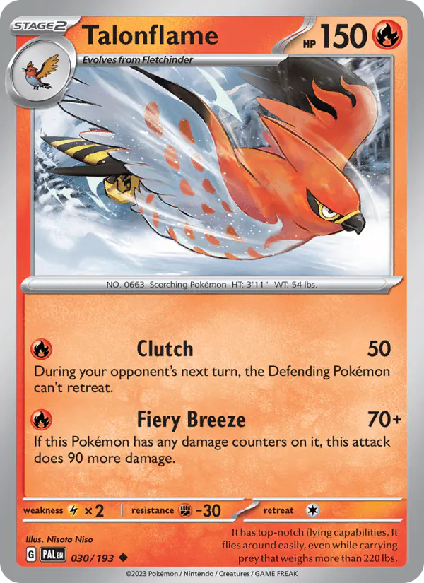 Carta Talonflame 030/193 de Paldea Evolved