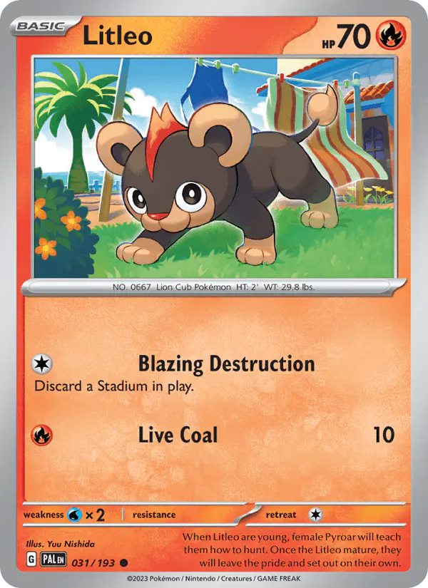 Carta Litleo 031/193 de Paldea Evolved