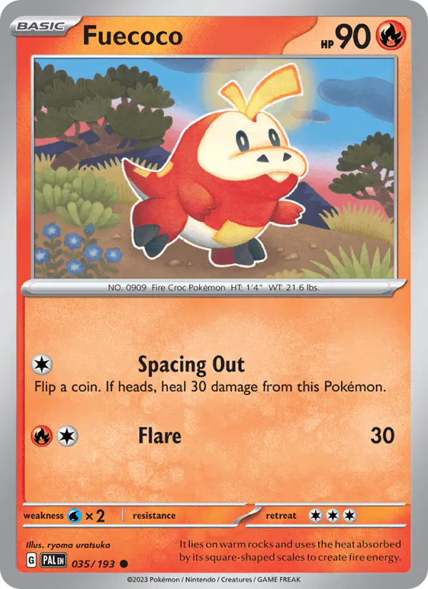Carta Fuecoco 035/193 de Paldea Evolved
