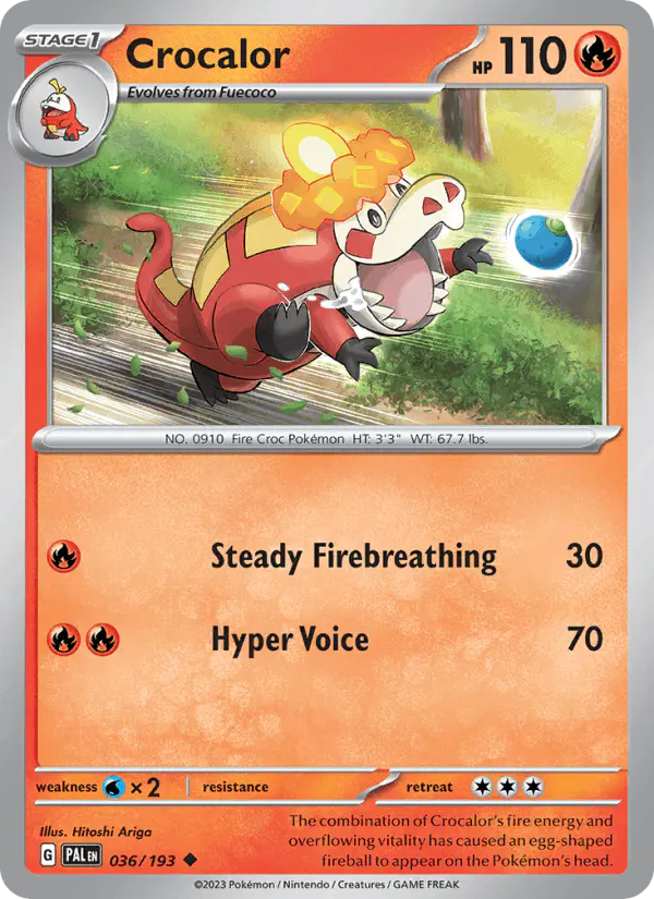 Carta Crocalor 036/193 de Paldea Evolved