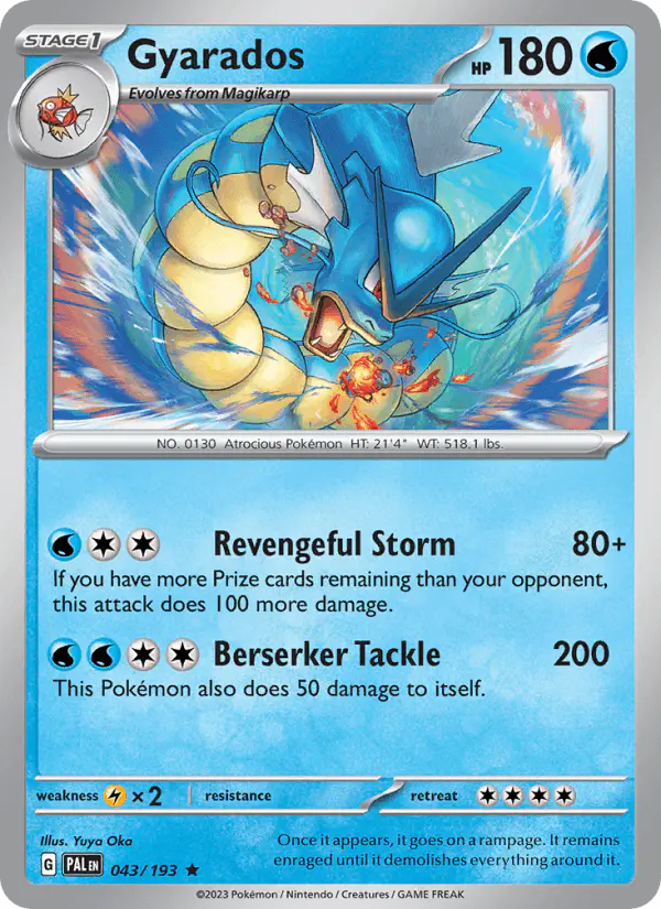 Carta Gyarados 043/193 de Paldea Evolved