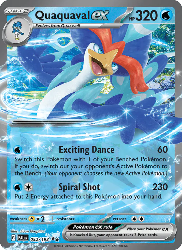 Carta Quaquaval ex 052/193 de Paldea Evolved