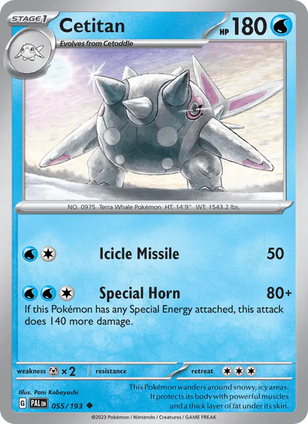 Carta Cetitan 055/193 de Paldea Evolved