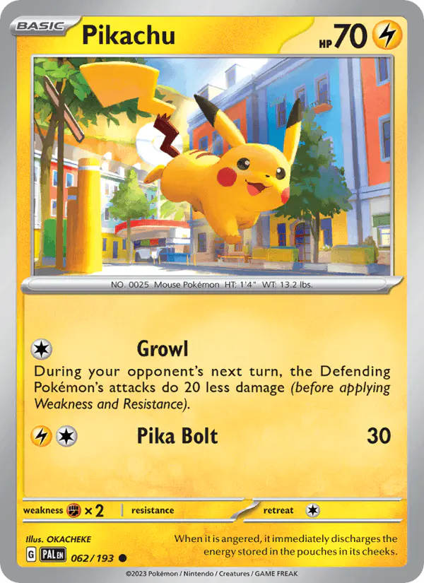 Carta Pikachu 062/193 de Paldea Evolved