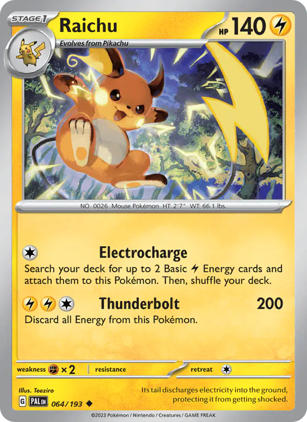 Carta Raichu 064/193 de Paldea Evolved