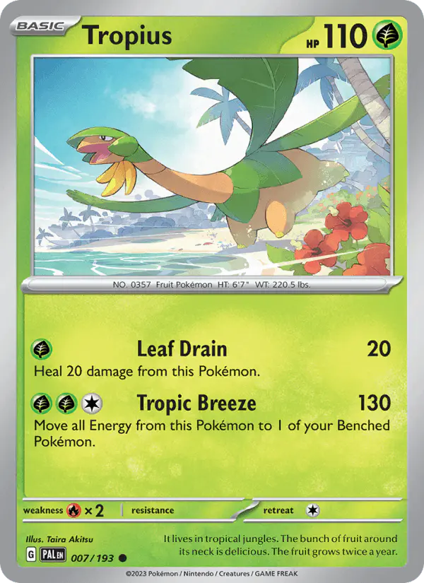 Carta Tropius 007/193 de Paldea Evolved