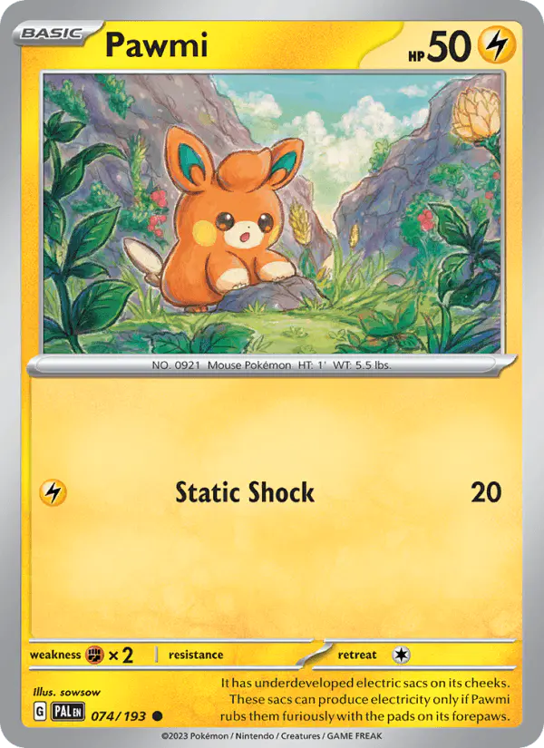 Carta Pawmi 074/193 de Paldea Evolved