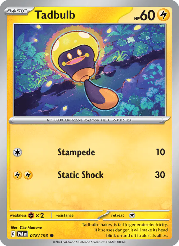 Carta Tadbulb 078/193 de Paldea Evolved