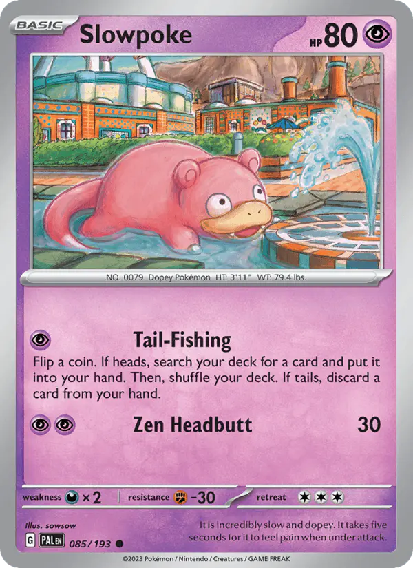 Carta Slowpoke 085/193 de Paldea Evolved