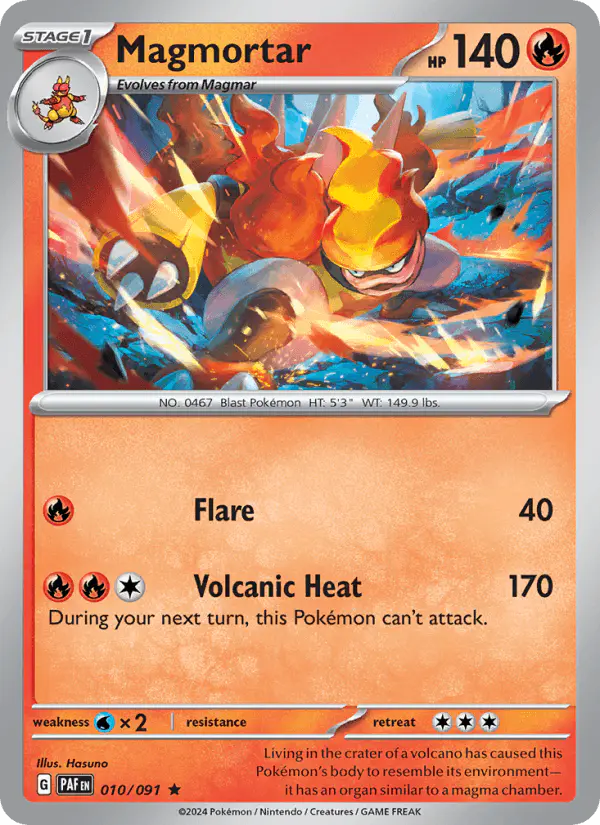 Carta Magmortar 010/091 de Paldean Fates