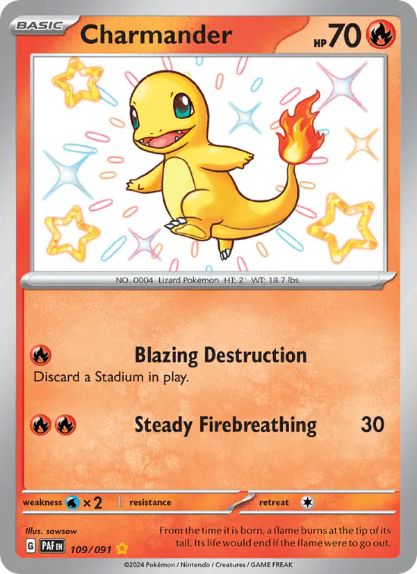 Carta Charmander 109/091 de Paldean Fates