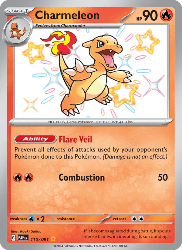 Carta Charmeleon 110/091 de Paldean Fates
