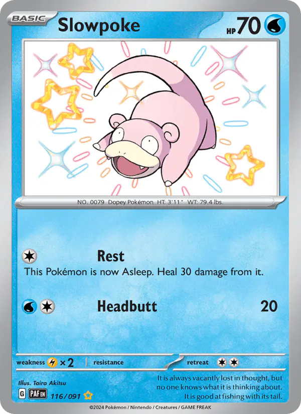 Carta Slowpoke 116/091 de Paldean Fates