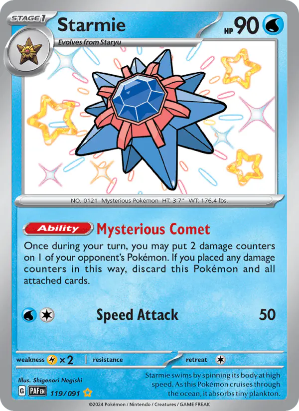 Carta Starmie 119/091 de Paldean Fates
