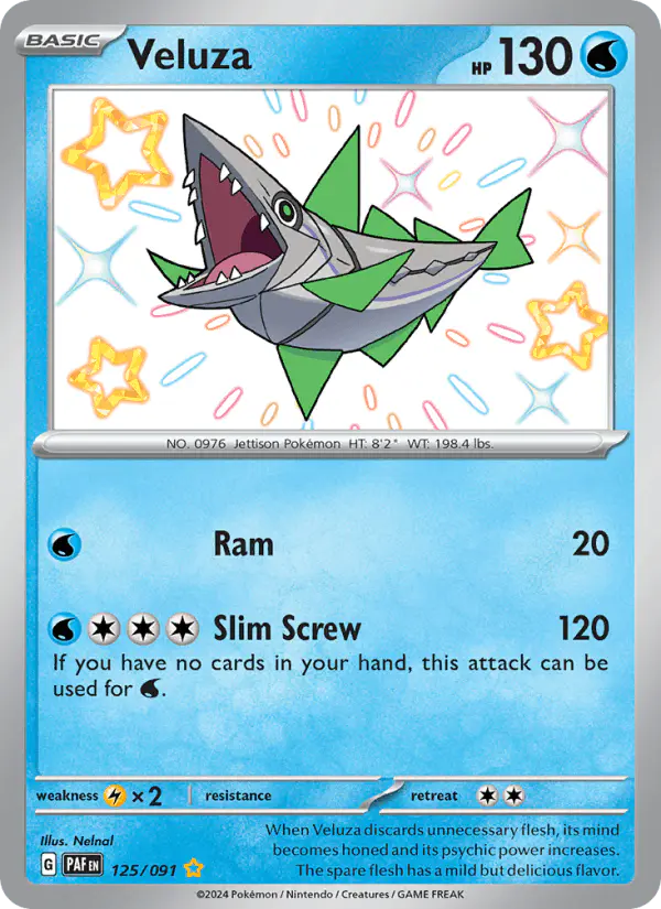 Carta Veluza 125/091 de Paldean Fates
