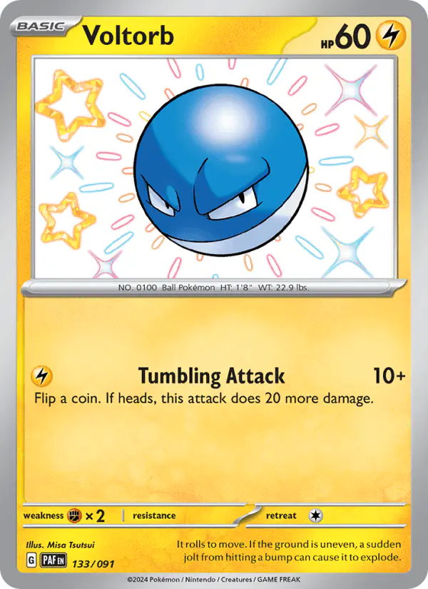 Carta Voltorb 133/091 de Paldean Fates
