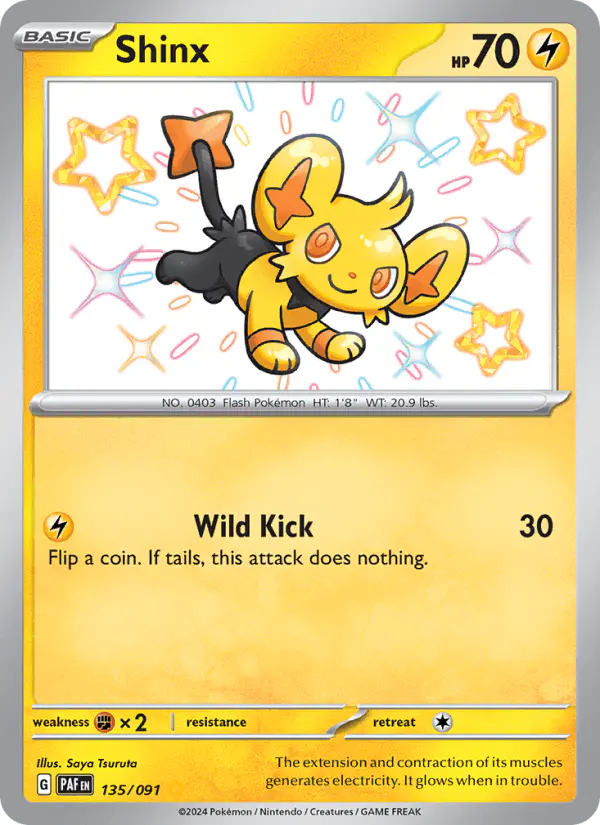 Carta Shinx 135/091 de Paldean Fates