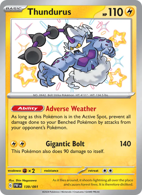 Carta Thundurus 139/091 de Paldean Fates