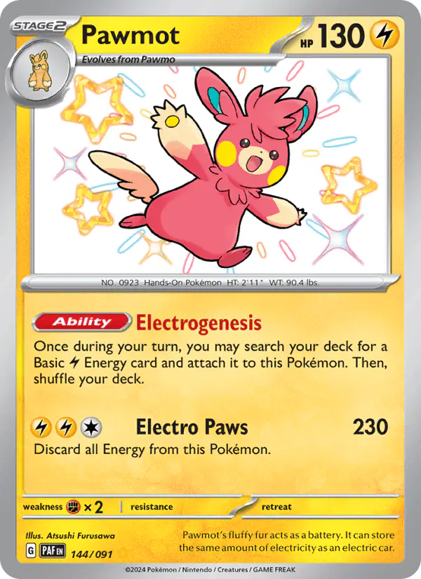 Carta Pawmot 144/091 de Paldean Fates