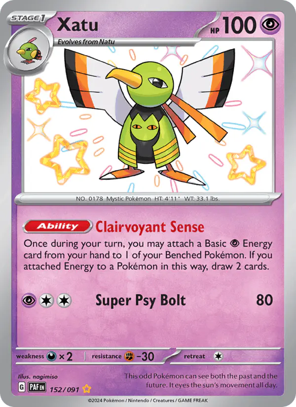 Carta Xatu 152/091 de Paldean Fates
