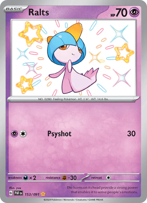 Carta Ralts 153/091 de Paldean Fates