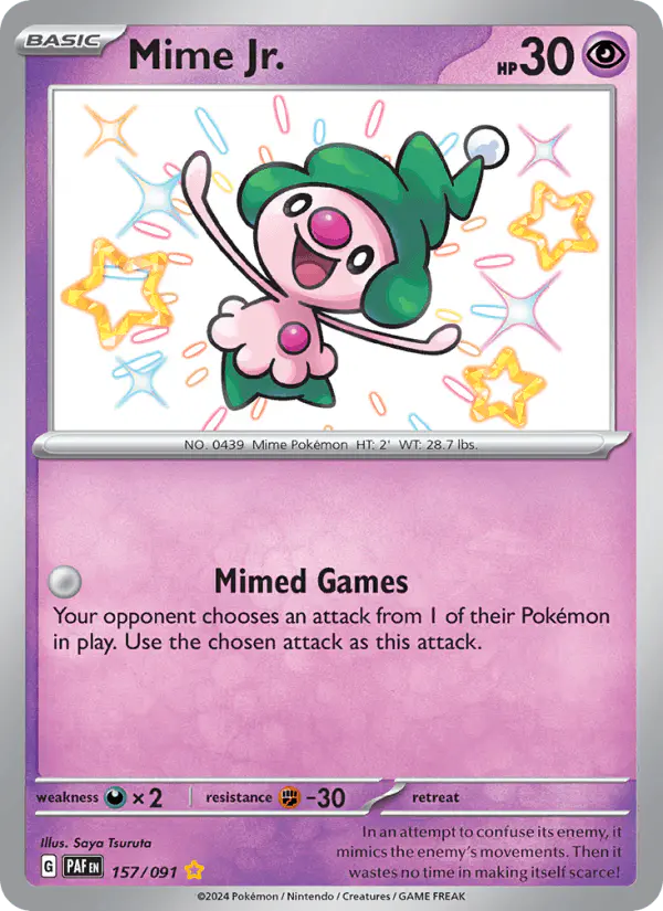 Carta Mime Jr. 157/091 de Paldean Fates