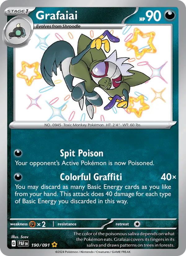 Carta Grafaiai 190/091 de Paldean Fates
