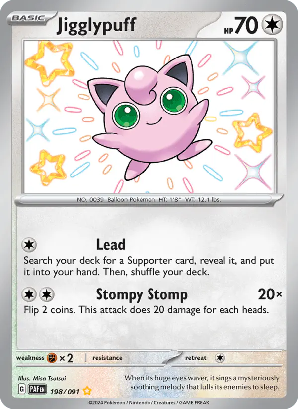 Carta Jigglypuff 198/091 de Paldean Fates