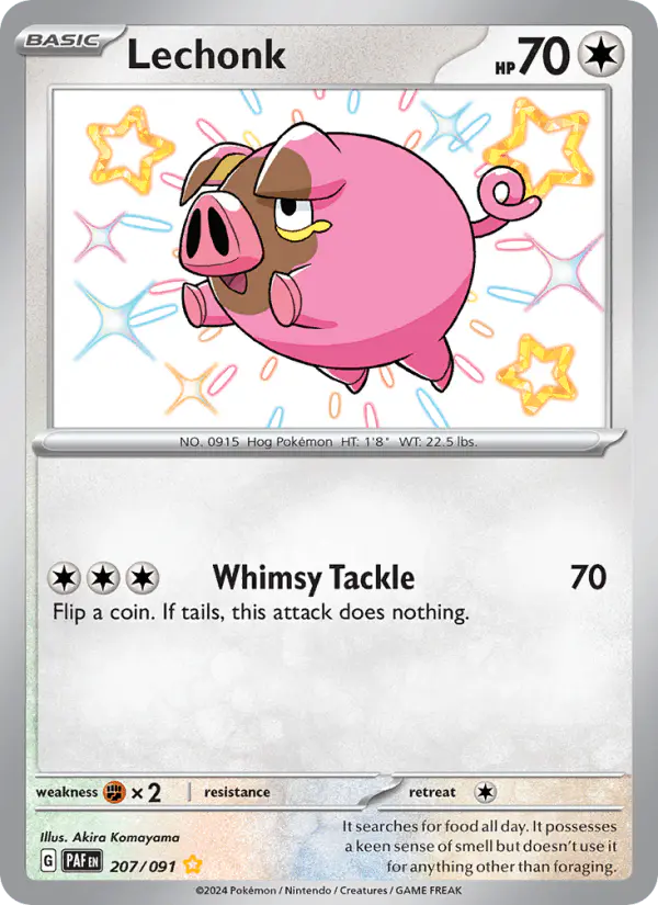 Carta Lechonk 207/091 de Paldean Fates