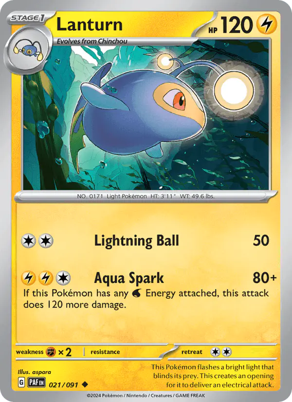Carta Lanturn 021/091 de Paldean Fates