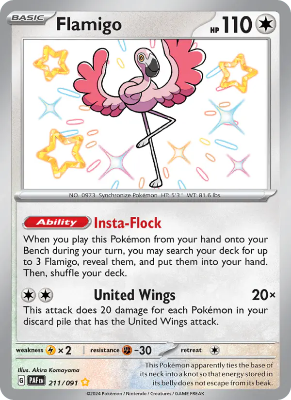 Carta Flamigo 211/091 de Paldean Fates