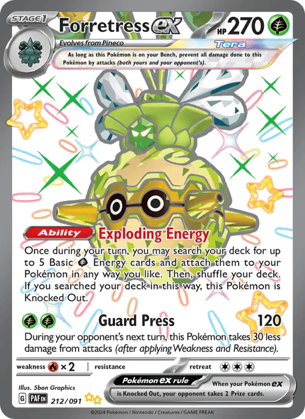 Carta Forretress ex 212/091 de Paldean Fates