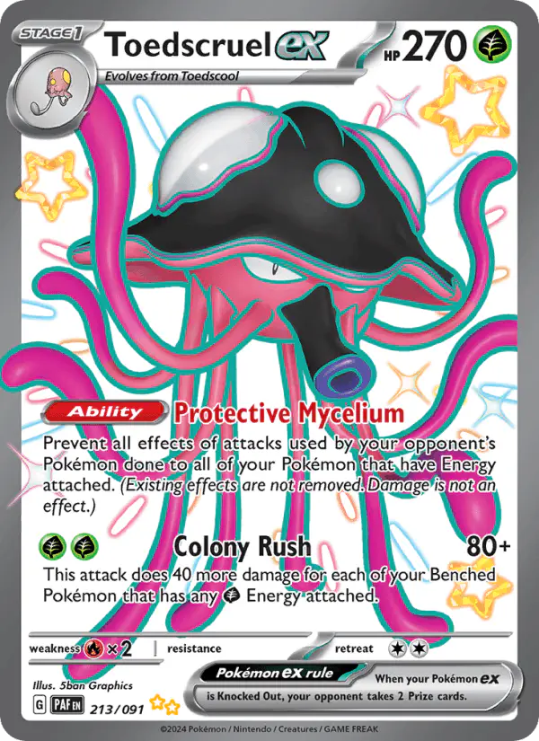 Carta Toedscruel ex 213/091 de Paldean Fates