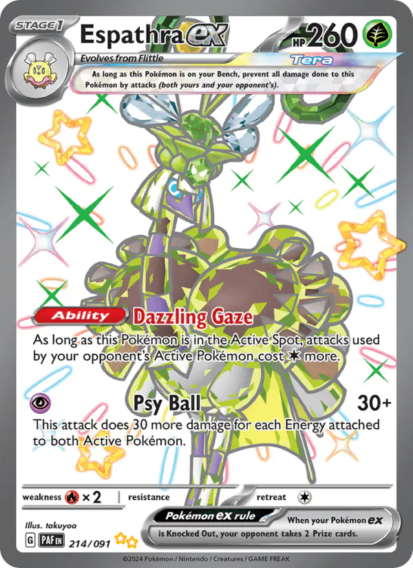 Carta Espathra ex 214/091 de Paldean Fates