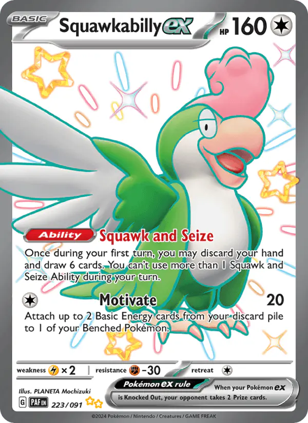 Carta Squawkabilly ex 223/091 de Paldean Fates