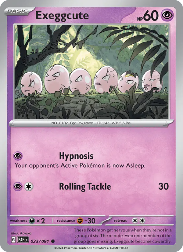 Carta Exeggcute 023/091 de Paldean Fates