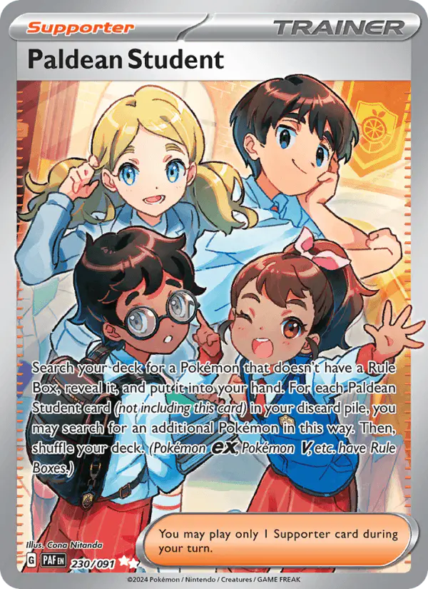Carta Paldean Student 230/091 de Paldean Fates