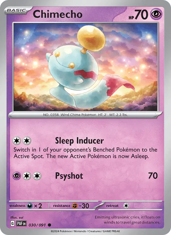 Carta Chimecho 030/091 de Paldean Fates