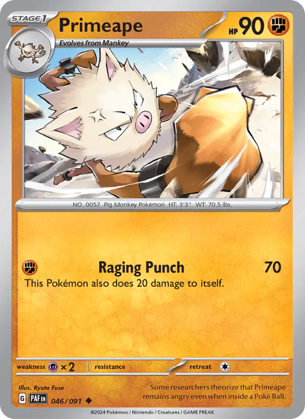 Carta Primeape 046/091 de Paldean Fates