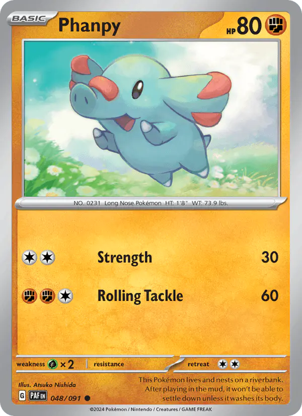Carta Phanpy 048/091 de Paldean Fates