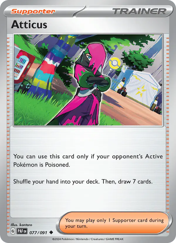 Carta Atticus 077/091 de Paldean Fates