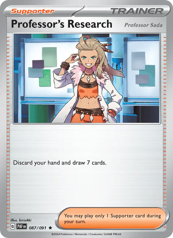 Carta Professor's Research 087/091 de Paldean Fates